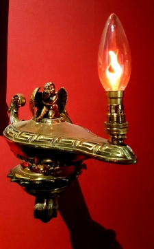 An example of the lantern once found in the Castle, This particular one is found in the music room.